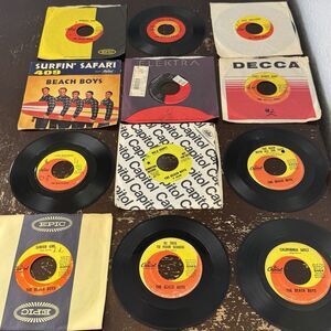 Beach Boys 45s Lot Of 12 VG VG+ With One Promo & One Picture Sleeve Surfer Psych